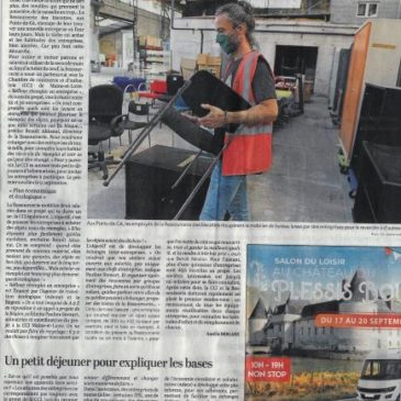 Ressourcerie des Biscottes et CCI : Article du Courrier de l’Ouest 14/09/2020